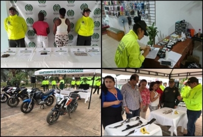 Operativos en Villanueva permitieron que Policía recuperara elementos hurtados y atacar el narcotráfico