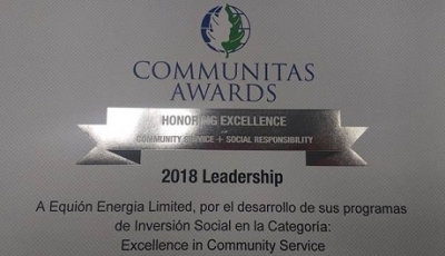 Equión es premiado por programas de inversión social