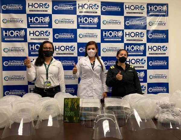 Ecopetrol entrega caretas anti fluido y válvulas a hospitales de Casanare