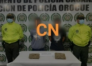 Capturados dos jóvenes que transportaban marihuana en el municipio de Orocuè