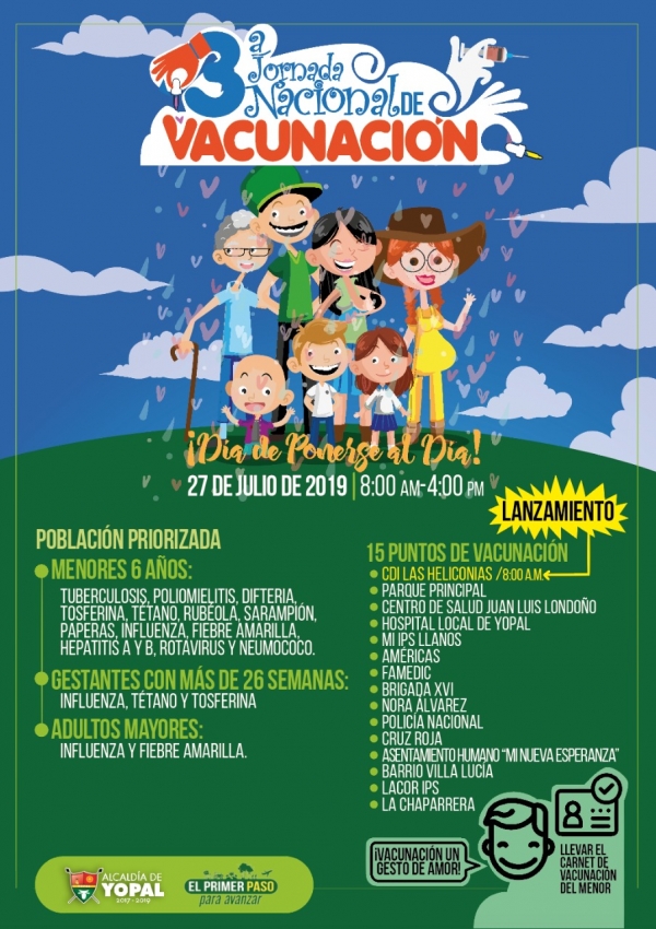 Este sábado, jornada nacional de vacunación gratuita