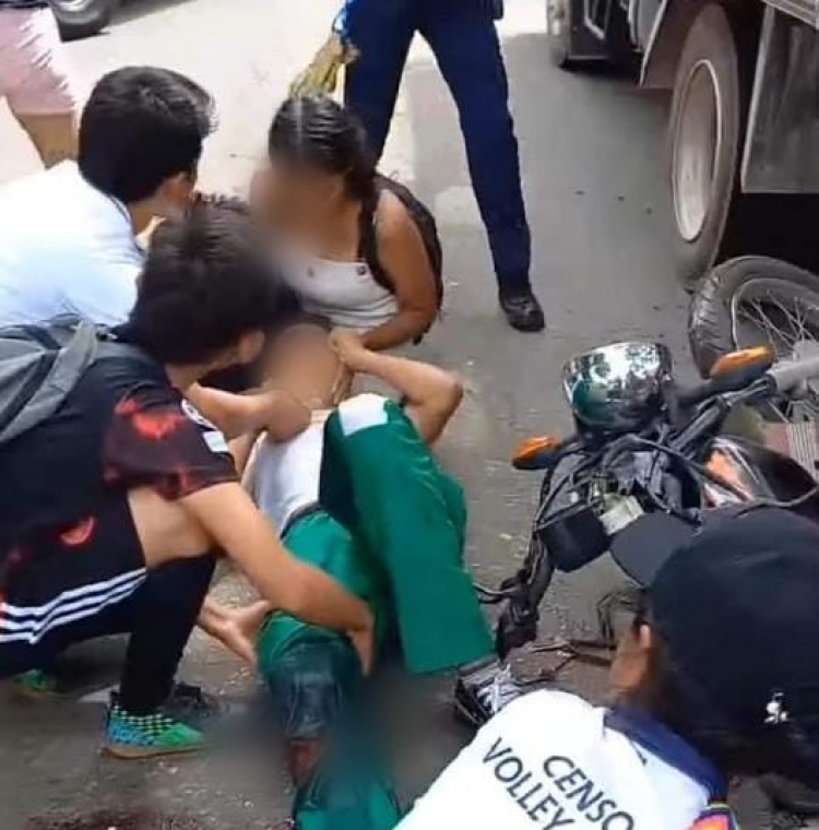 Accidente de tránsito dejó gravemente lesionados a tres estudiantes del colegio El Triunfo de Tacarimena