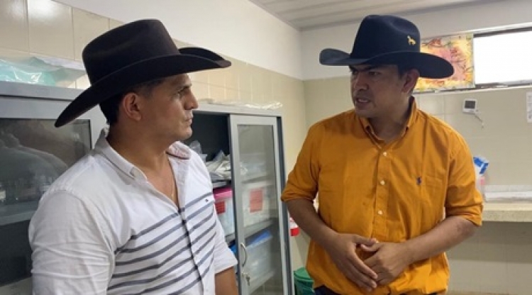 Alcalde electo de Orocué Anderson Bernal y gobernador electo César Ortiz Zorro  recorrieron obras del municipio