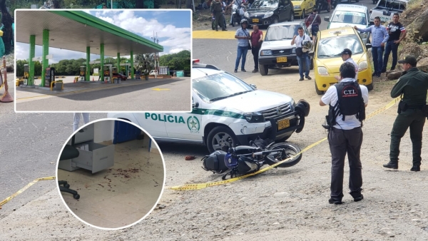 Ladrones de estación de servicio se enfrentaron a disparos con la Policía en Yopal