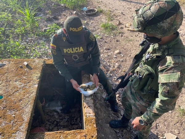 Incautación de marihuana, arma de fuego y la recuperación de una motocicleta son algunos resultados del Ejército al norte de Casanare