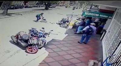 Intento de hurto a plena luz del medio día en centro de Yopal, quedó registrado en cámaras de seguridad