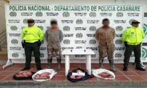 Hurtando carne cayeron dos hombres en Paz de Ariporo