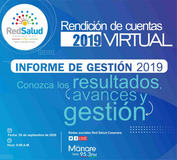 Red Salud Casanare rendirá cuentas a los casanareños de la vigencia 2019