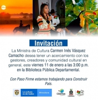 Ministra de Cultura estará hoy en Yopal
