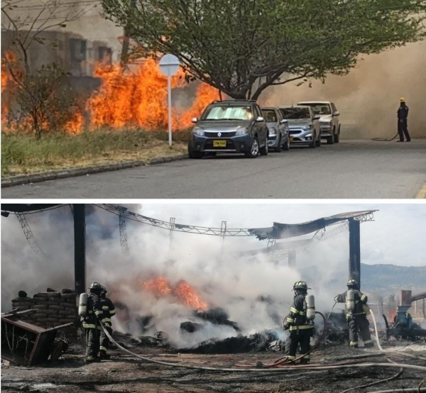 Un bombero lesionado, y dos vehículos afectados dejan tres incendios registrados ayer en Yopal