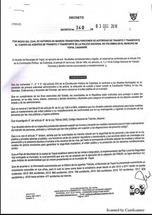 Policía y agentes de tránsito de Yopal, ejercerán control en las vías