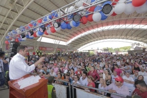 En un corto discurso el candidato Germán Vargas Lleras habló de infraestructura en Casanare