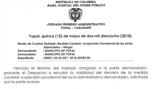 Medida cautelar negada a Alcaldía de Yopal reabre controversia sobre plan parcial de La Bendición