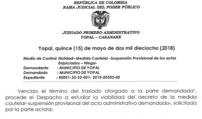 Medida cautelar negada a Alcaldía de Yopal reabre controversia sobre plan parcial de La Bendición