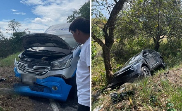 Camioneta y vehículo de transporte público colisionaron en inmediaciones de La Nevera
