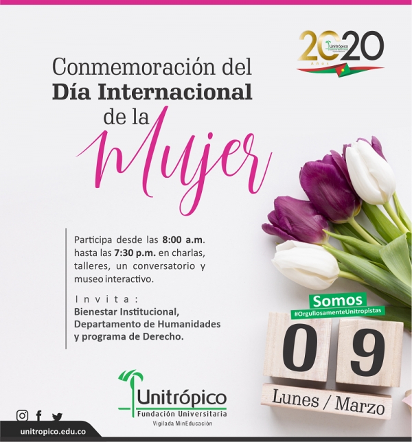 Con una jornada académica, Unitrópico conmemora hoy 9 de marzo el Día de la Mujer