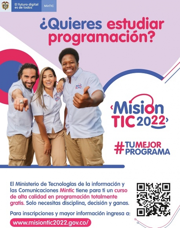 En busca de 100 mil colombianos que quieran formarse en programación