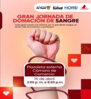 Pasado mañana 15 de abril se adelantará jornada de donación de sangre en Yopal