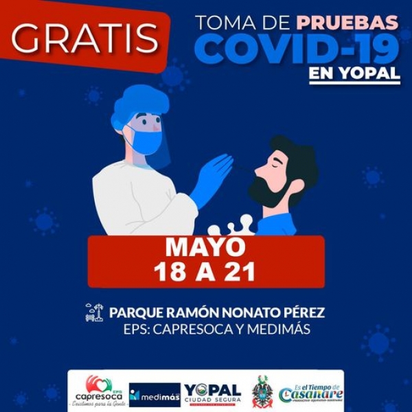 Nueva jornada gratuita para pruebas COVID-19 en Yopal