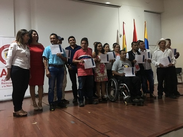 Culminaron exitosamente la Ruta de la Reintegración 21 excombatientes