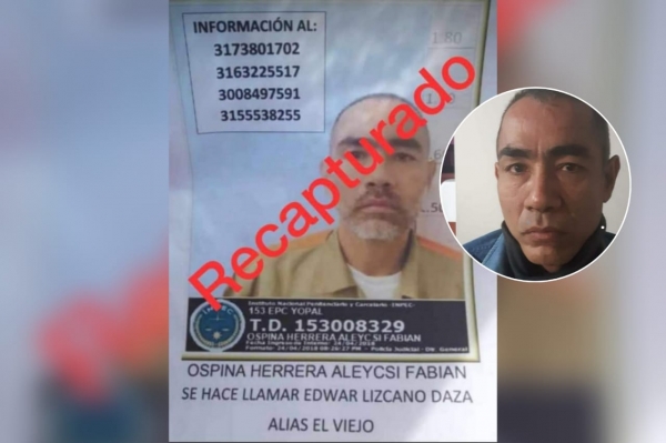 Cayó en un retén, preso que se había fugado de la cárcel La Guafilla de Yopal