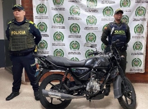 Policía recupera motocicleta AKT hurtada en vía Aguazul - Yopal