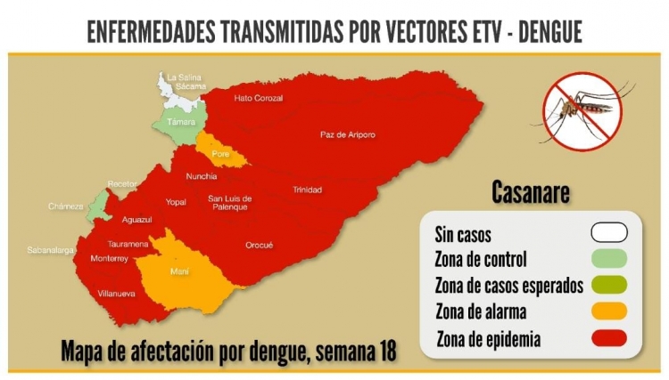 2 mil casos por Dengue han sido notificados en Casanare