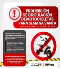 En Semana Santa Yopal tendrá restricción para la circulación de motocicletas