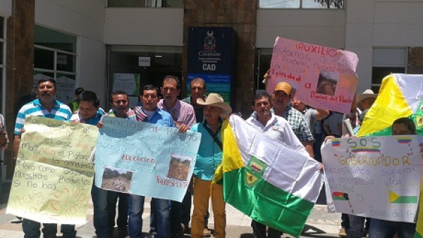 Trinidad manifestó su voz de protesta por la intransitable vía hacia Bocas del Pauto