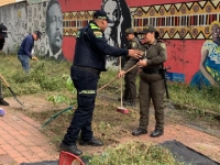 Policía Nacional y Secretaría de Gobierno realizaron jornada de ornato en el patinódromo de Yopal