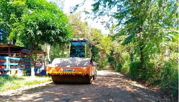 Fueron rehabilitados 4.5 kilómetros de vías terciarias en la vereda El Bajo
