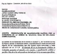 Anuncian una protesta en El Desierto