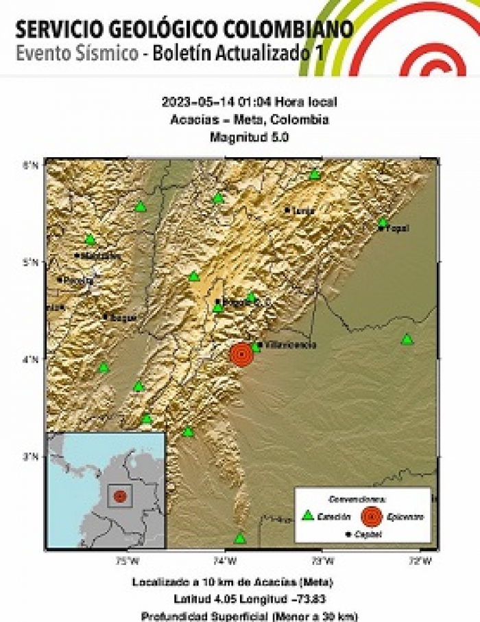 Temblor de 5.0 grados despertó al centro del país en el día de la madre
