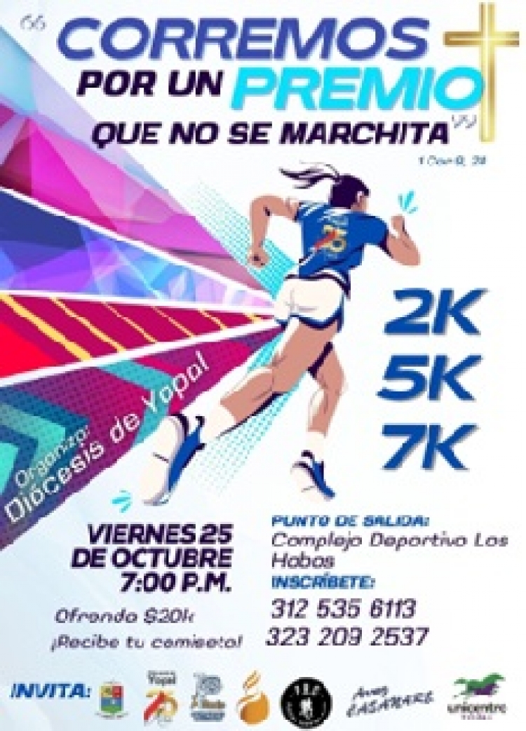 Hoy cierran las inscripciones para la carrera atlética de los 25 años de la Diócesis de Yopal