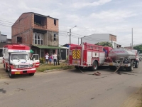 Una menor fue trasladada al Hospital por inhalar humo en un incendio registrado en Yopal