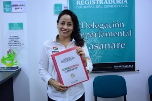 Sonia Bernal inscribió su candidatura a la Gobernación de Casanare