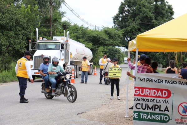 Campaña de seguridad vial se ‘tomó’ el centro poblado de Tilodirán