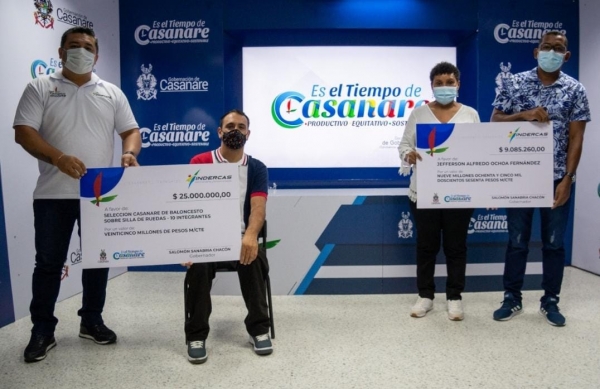 Gobernación de Casanare entregó incentivos económicos a deportistas casanareños destacados