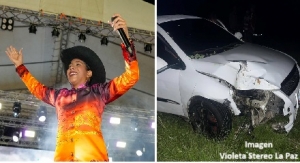 Cantante Emily Galaviz se encuentra fuera de peligro luego de accidente de tránsito en Venezuela