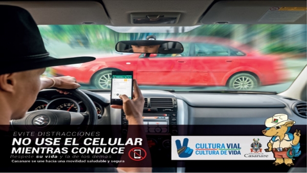 Utilizar el celular manejando aumenta 4 veces el riesgo de accidentes de tránsito