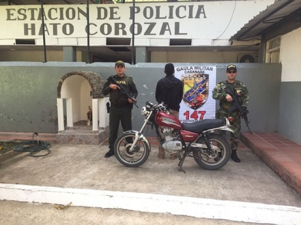En Hato Corozal fue capturado venezolano por hurtar motocicleta