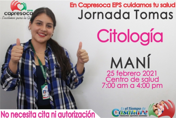 Jornada de toma de citologías en Maní, este jueves