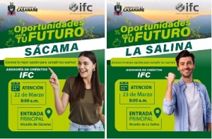 Brigadas de crédito del IFC llegan este fin de semana a los municipios de Sácama y La Salina