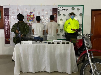 Capturados sujetos que transportaban material de uso privativo de las Fuerzas Militares