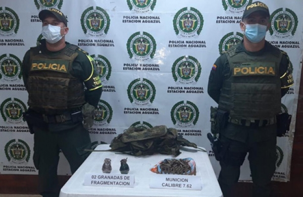 Hallado material de guerra cerca a un puesto de control de la Policía en Cupiagua