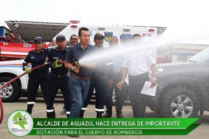 Alcaldía de Aguazul entregó dotación a los Bomberos