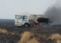 Carrotanque adscrito a Gestión del Riesgo terminó incinerado en Paz de Ariporo