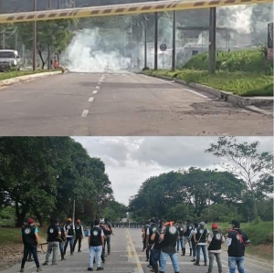 Momentos tensionantes se vivieron ayer en el marco de las manifestaciones en Yopal