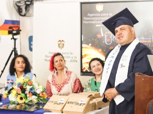 Firmantes de paz en Casanare culminan estudios con apoyo de ARN y UNAD