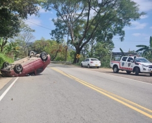 Una mujer herida dejó accidente de tránsito en la vía del Cusiana, sector Monterralo